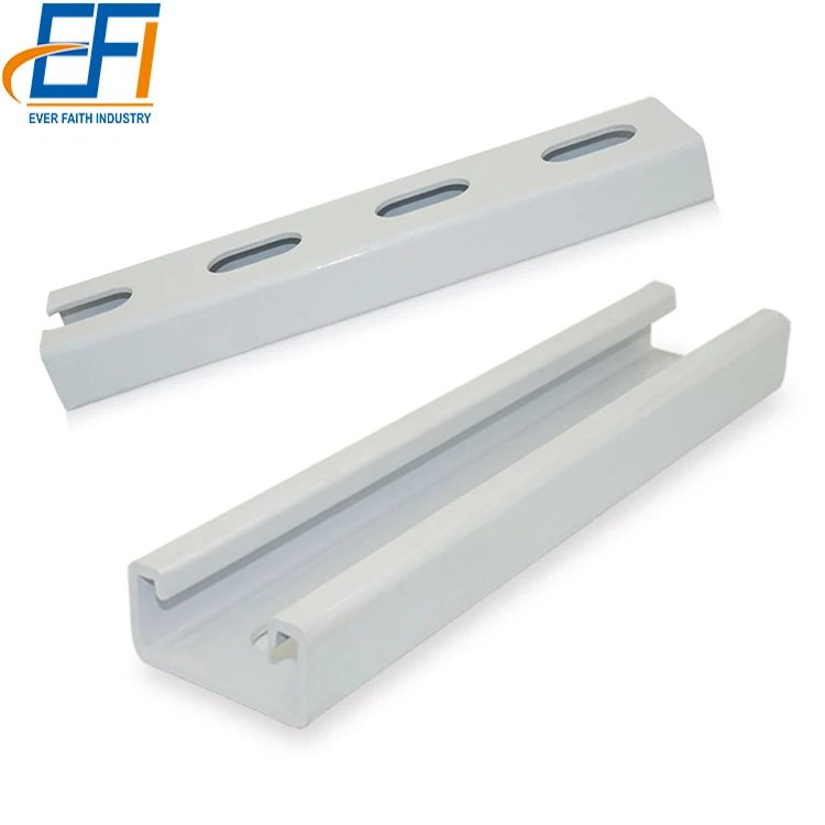 Powder Coated White Unistrut Distributors Unslotted Unistrut Steel