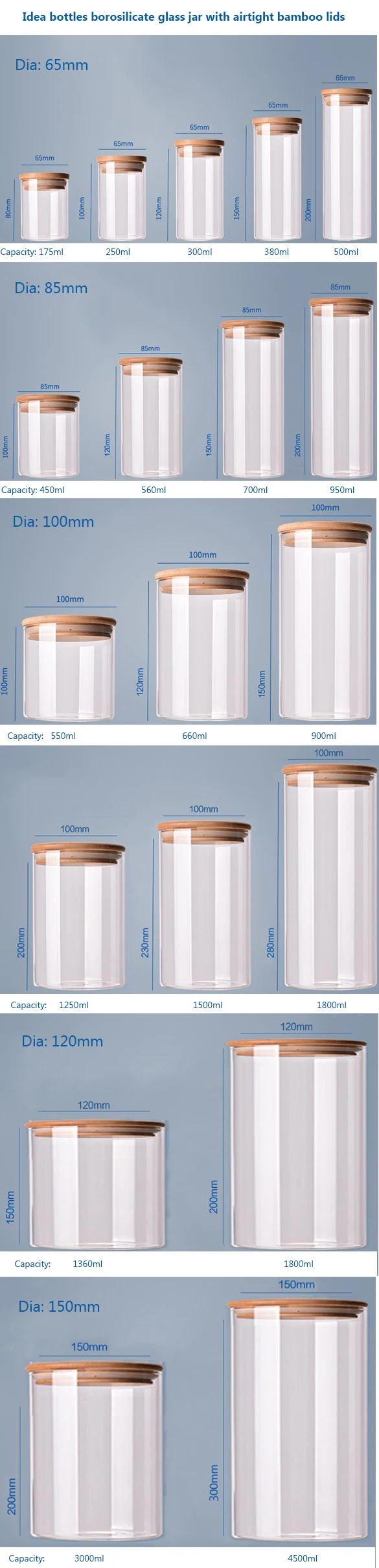 Glass storage jar