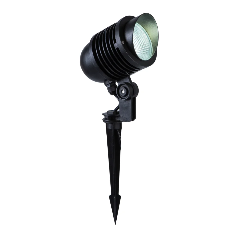 New design 1w 12v led garden spotlight with spike outdoor low voltage landscape lighting