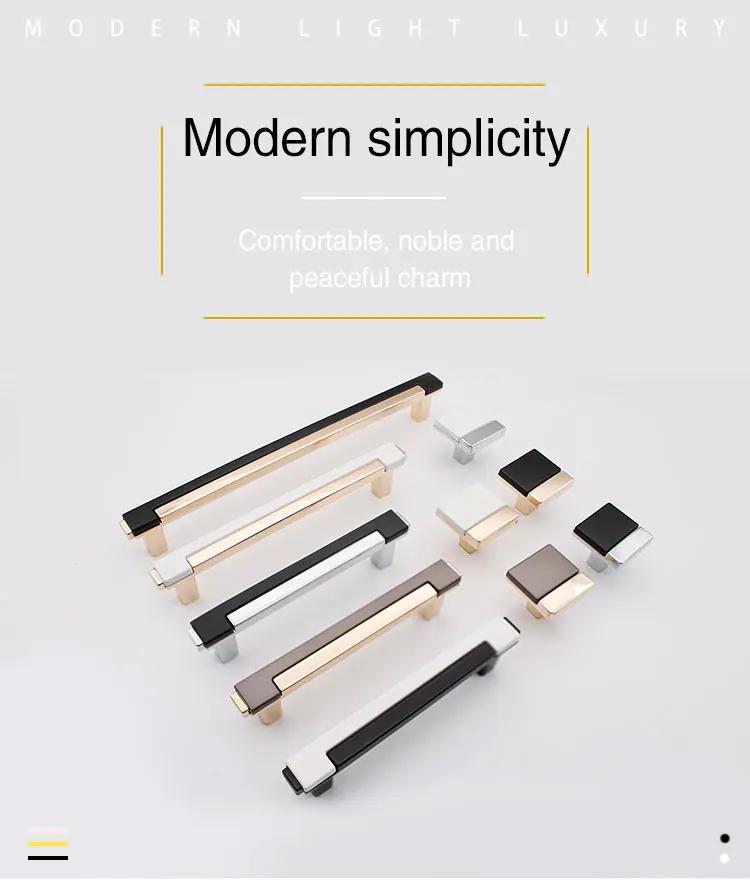 Modern New Design Handle Gold White Chrome Black Combination Single Hole Knob European Cabinet Shoe Cabinet Wardrobe Handle