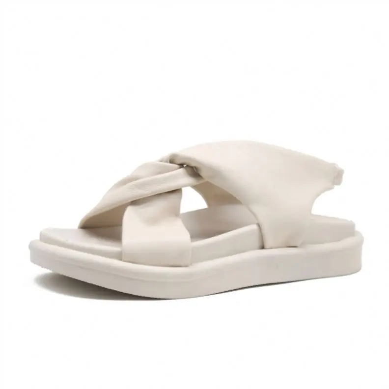 

New design outdoor summer beach custom flat platform sandals shoes ladies sandals for women, Optional