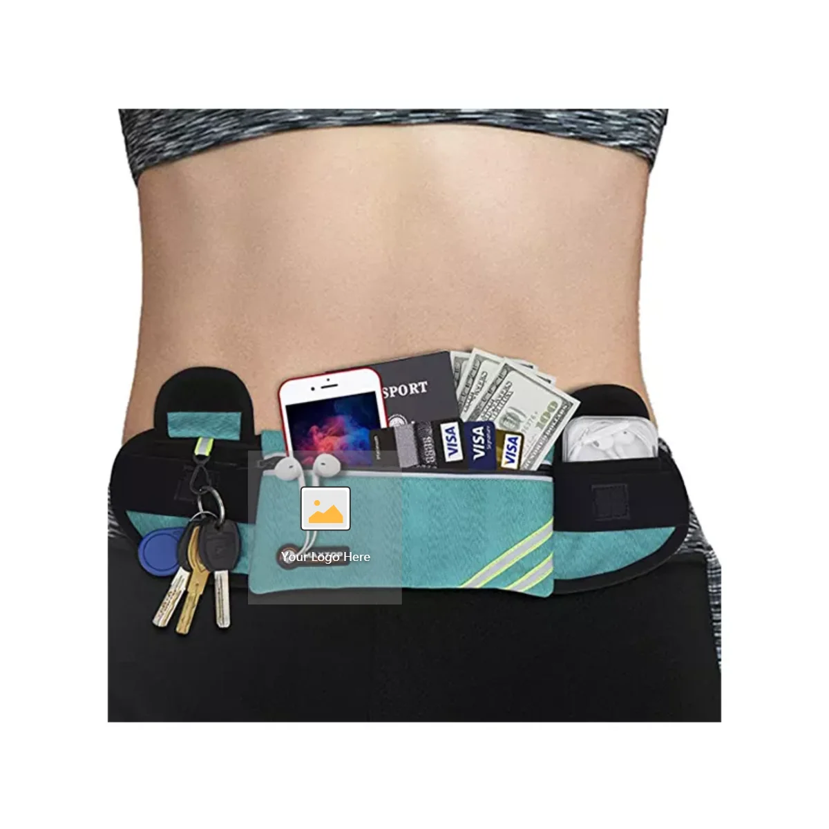Maxtop Reflective Running Belt Pouch 