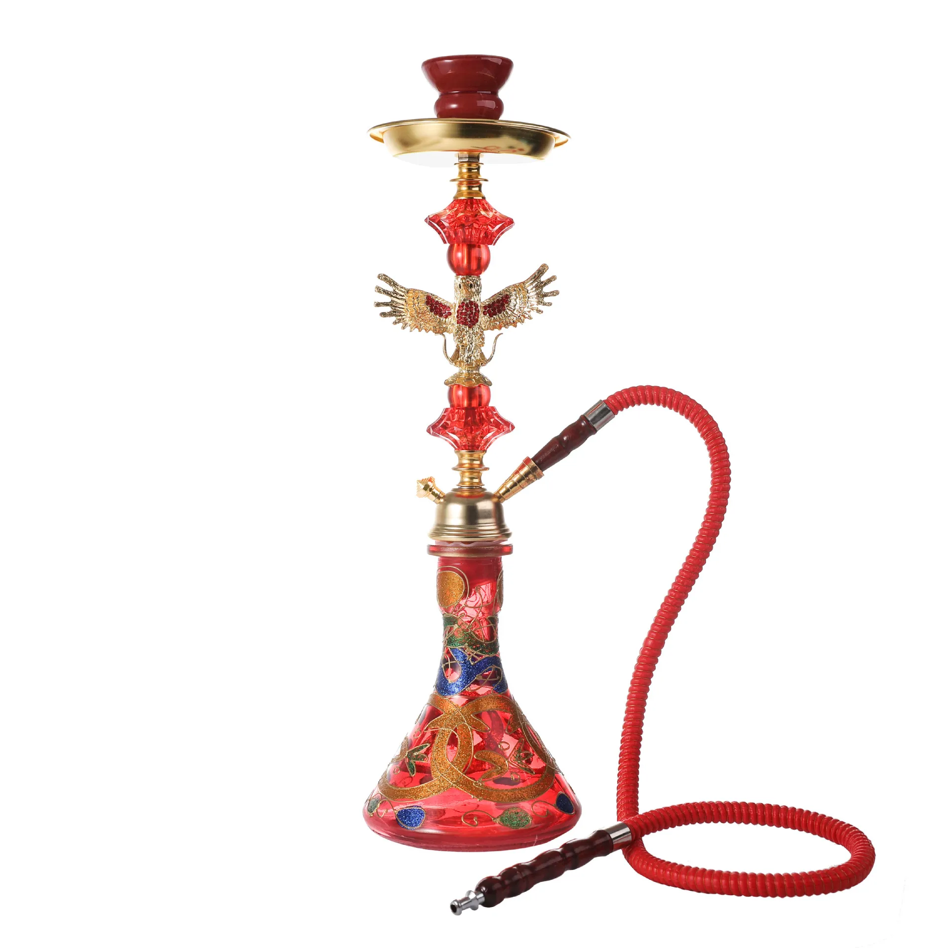 

Hintcan 57cm Arabian eagle hookah smoking set ceramic pot bar nightclub full set of accessories hookah from factory direct sales, Blue red