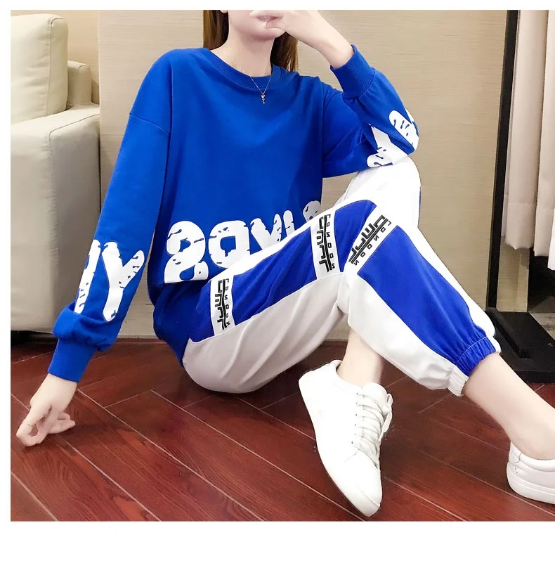 

2020 new casual women's sports suit autumn new autumn fashion net red spring and autumn student two-piece temperament suit