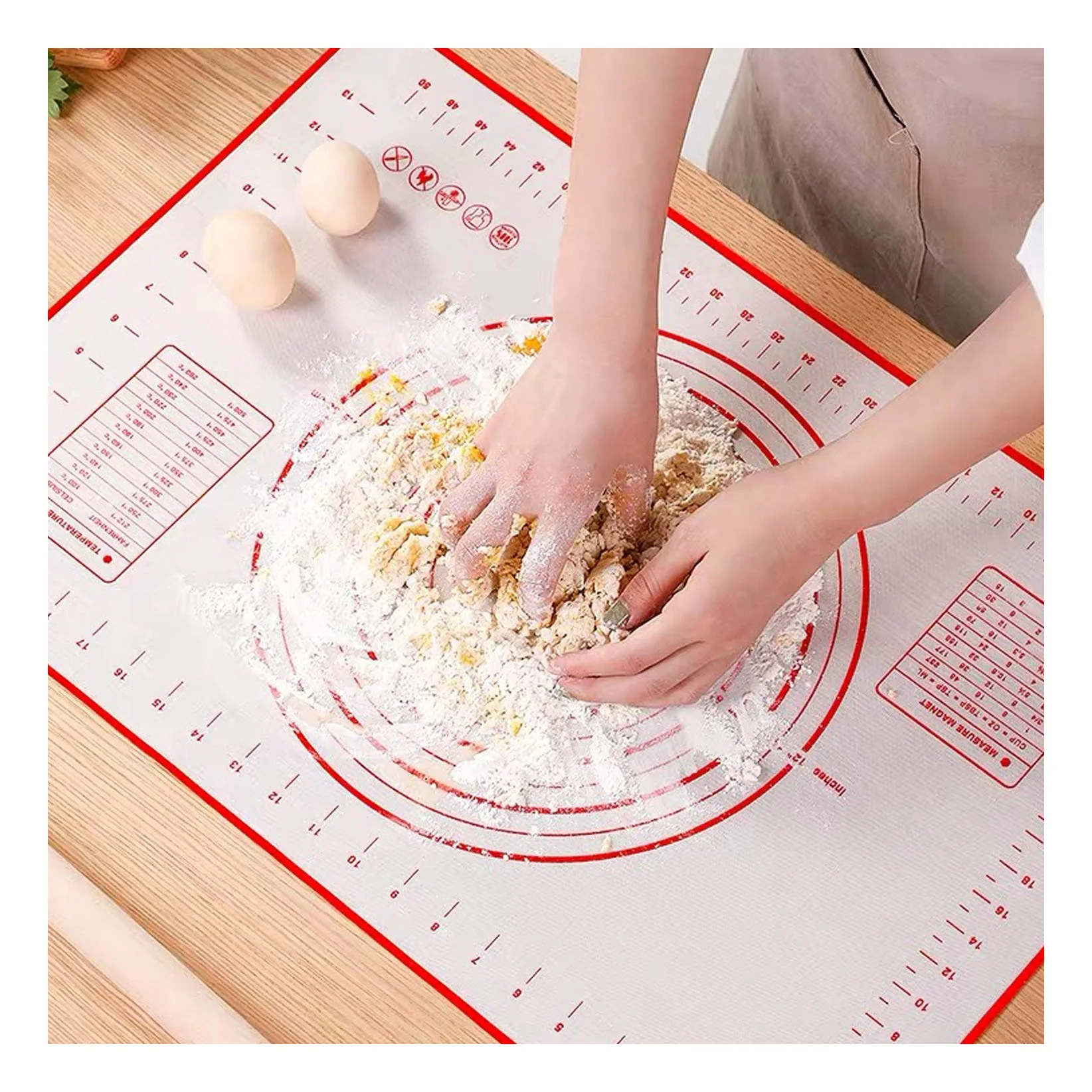 

BPA Free healthy Non slip kitchen heavy duty heat resistance Silicone Pastry Mat Non-Stick Baking Mat for Rolling Dough, Custom color