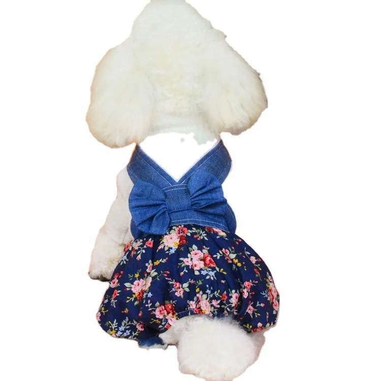 

2021 new design dog denim butterfly overall