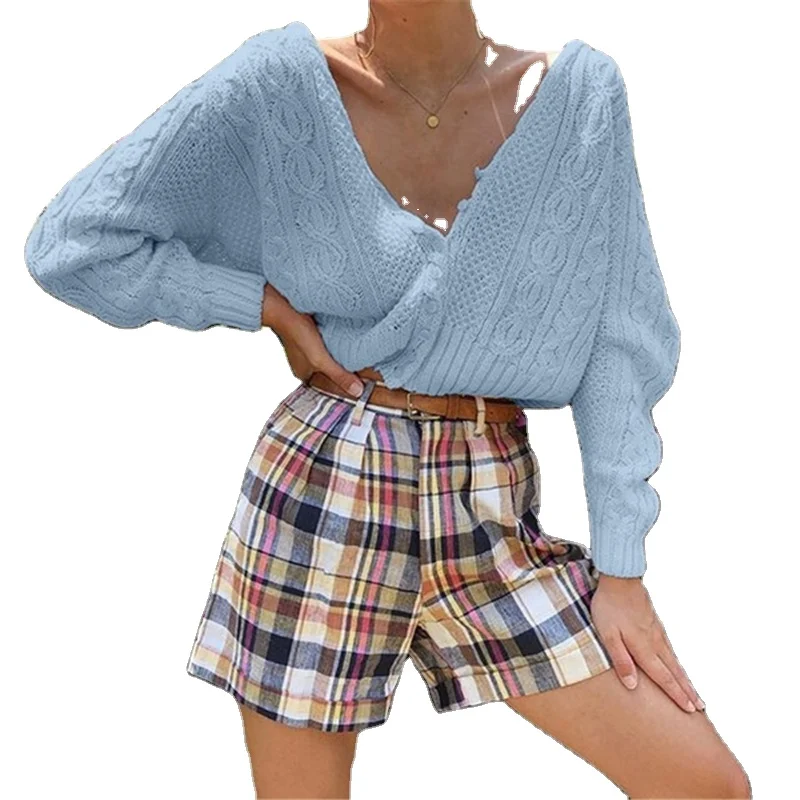 

Lady's stripe patchwork long sleeve buttonless cardigan women sweater, 4 colors