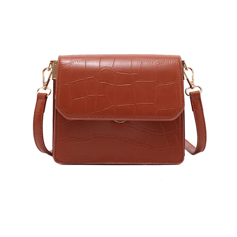 

Simple Crocodile Pattern Square Crossbody Bag Women Small Handbags Ladies Shoulder Bags