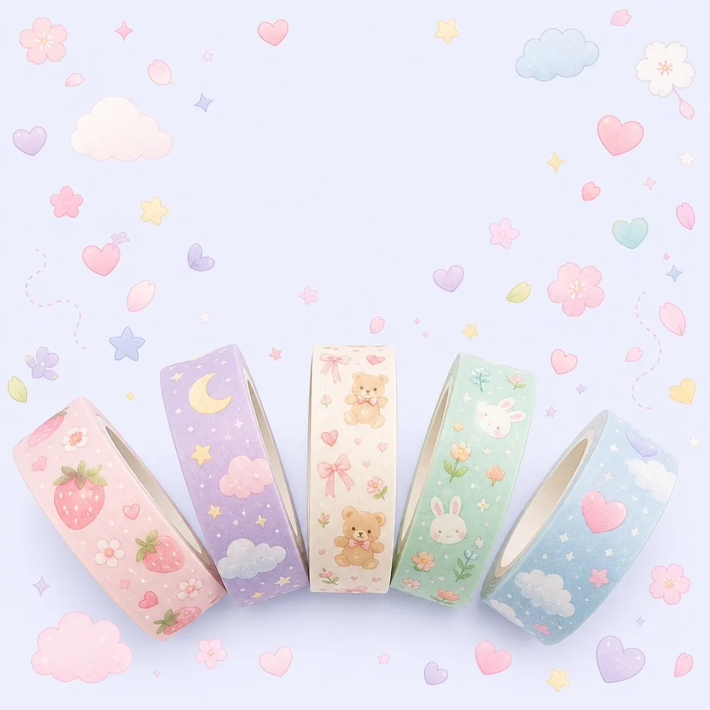 Kawaii washi tape collection opening banner