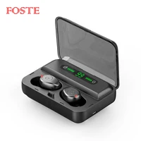 

Wireless Earphones F9 TWS bluetooth 5.0 headphone earbuds Stereo auriculares headset with Power Bank LED Display Charging Case