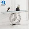 chrome console table silver console table glass
