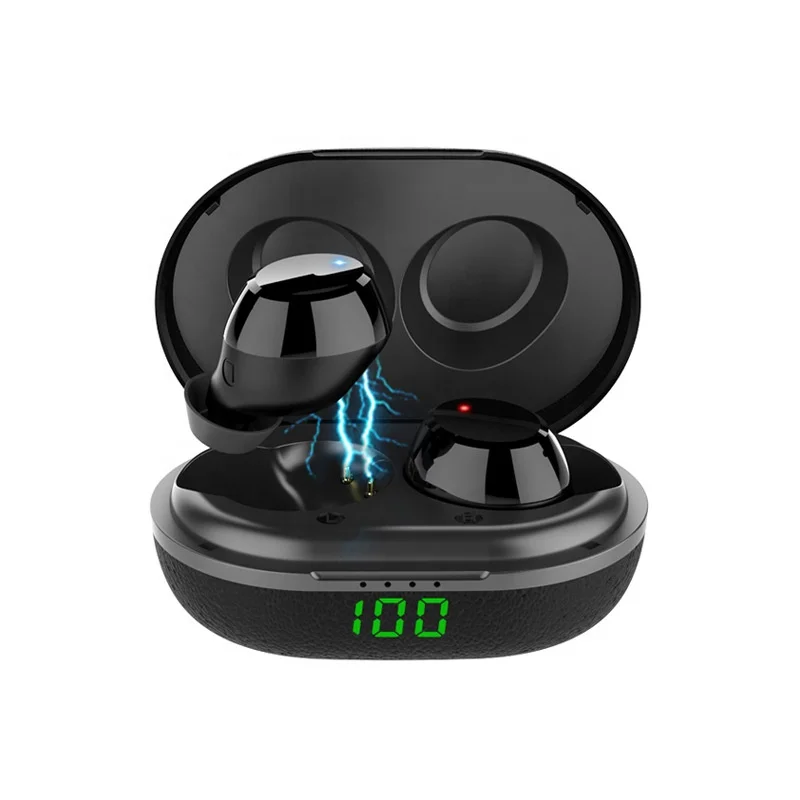 

LAIMODA Amazon Audifonos Inhalambricos LED Sports Touch Stereo TWS Blue tooth Headset 5.0 True Wireless Blue tooth Headset, Black