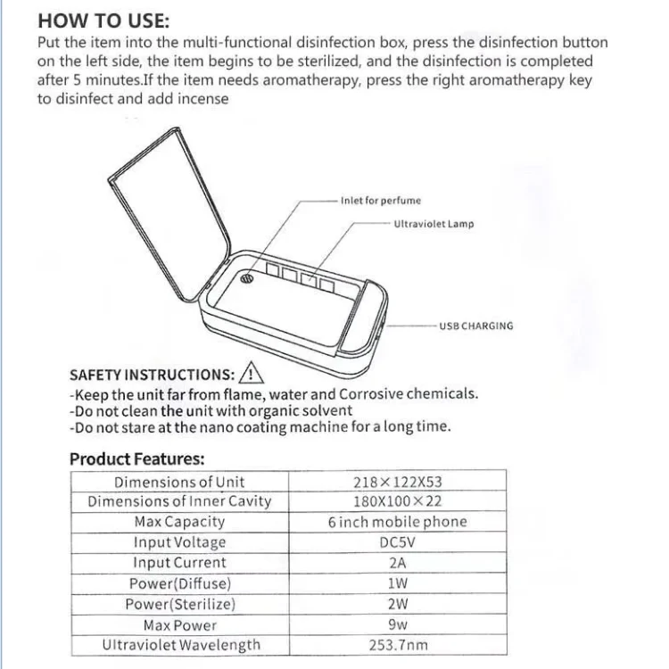 99% face mask mobile phone portable disinfection light uv sanitizer sterilizer box with wireless charger - ANKUX.COM