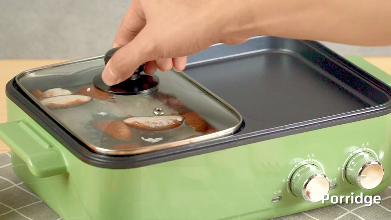 Portable High Quality Indoor Multifunction Nonstick Electric Grill Pan