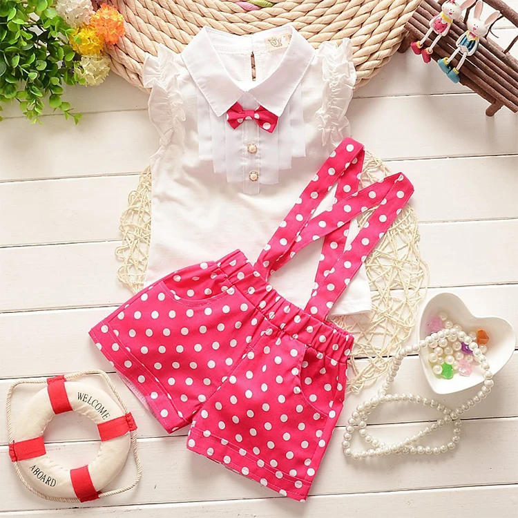 

Newborn baby Summer Girls Romper Overall Suspender Skirt 2pcs girl dress sets baby clothing girls' dresses, Navy red