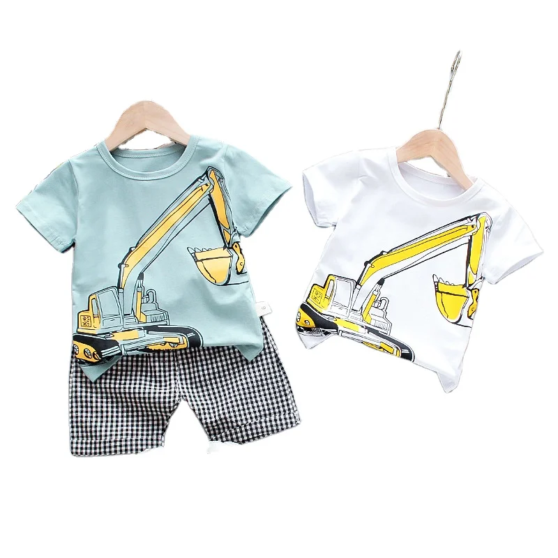 

Boys' sports short sleeve handsome summer two-piece suit