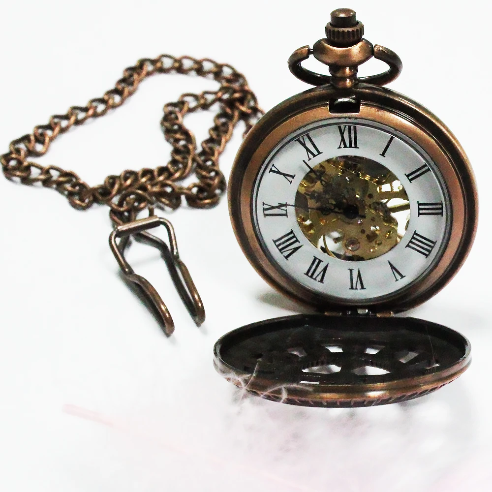 

Men And Women Pocket Watch Waterprint Case Antique automatic Pocket mechanical watch for men low moq, Silver or custom color