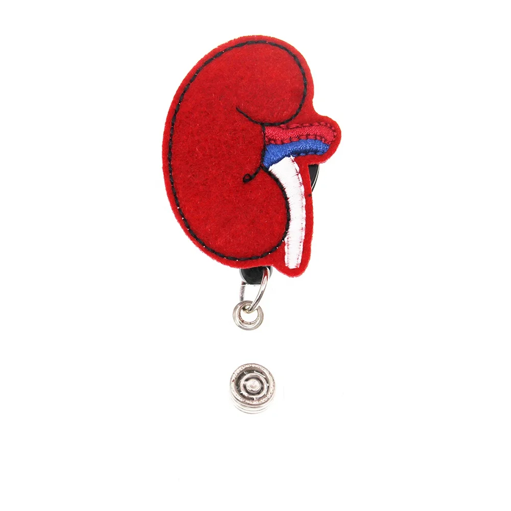 Cheap New Arrival Red Stomach Retractable Felt ID Badge Reel For Nurse Accessories, Various, as your choice