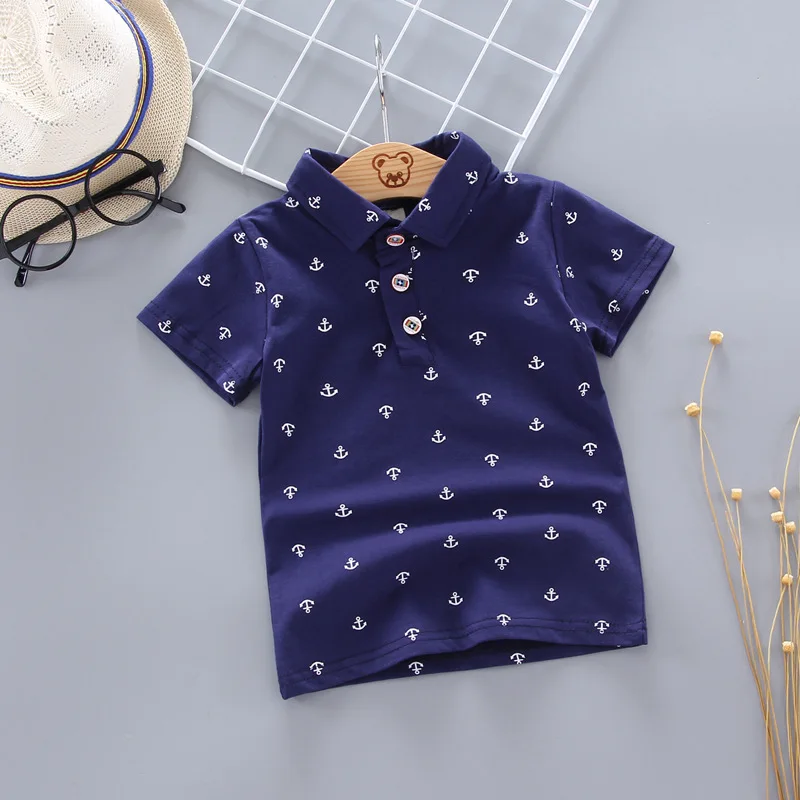 

Summer new style anchor print little boy children's suit