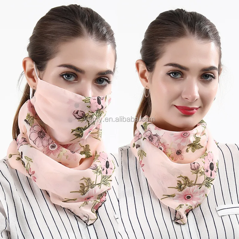 Ice Silk Face Scarf Sun Protection Thin Uv Protection Half Face Head