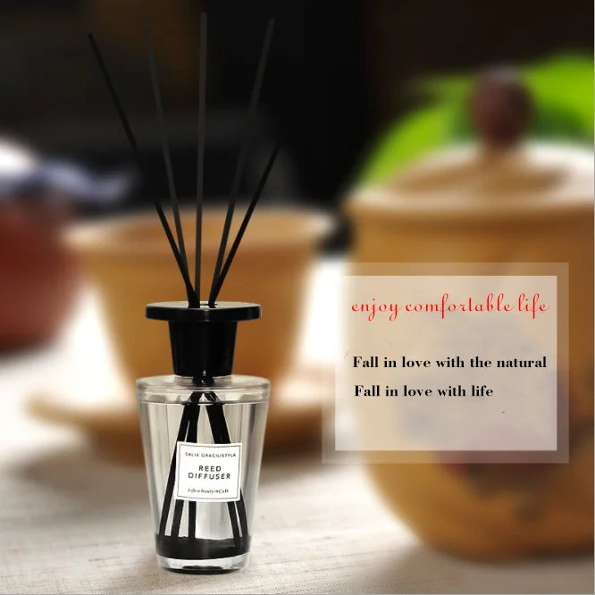Natural Plant Essential Oil Air Freshener Fragrance Glass Bottle Reed