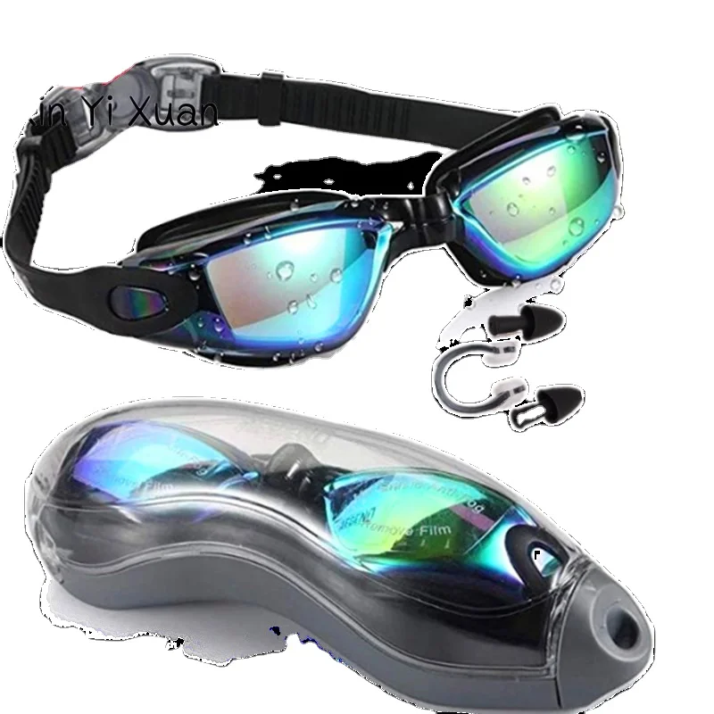 

Amazon Hot Sale Swim Goggles, Swimming Goggles No Leaking Anti Fog UV Protection Triathlon Swim Glasses with Protection Case, Black/blue/pink/green