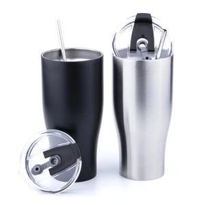Image of 20OZ Reusable Color Changing Yard Smoothie Cup With Straw Double Wall Stainless Steel Cup With Straw Custom