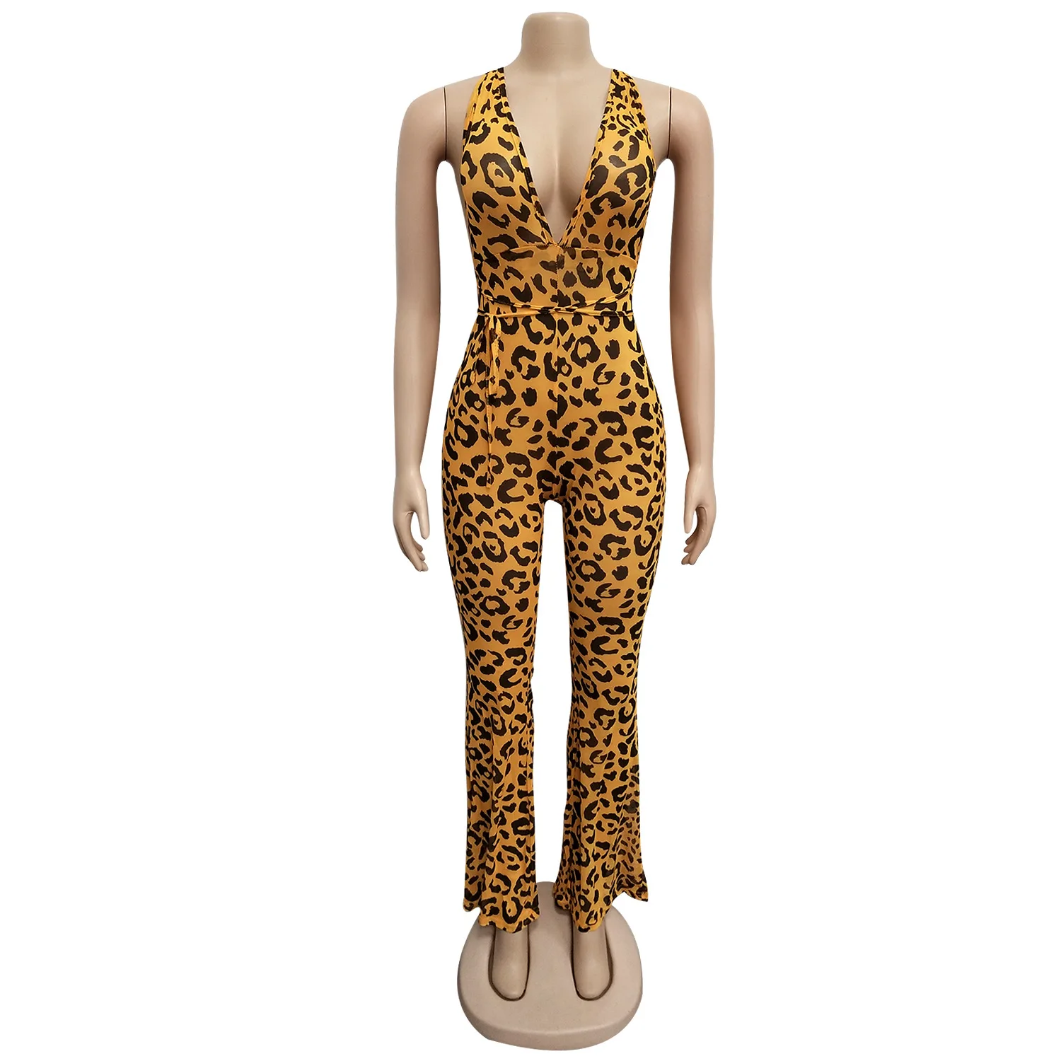 X5124 Women Sexy Mesh Leopard Jumpsuit Buy Sexy Jumpsuit For Women