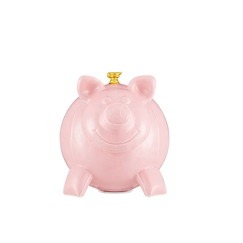 
Wholesale Home decoration lovely 3d animal shaped ceramic saving bank jar for kids money box 