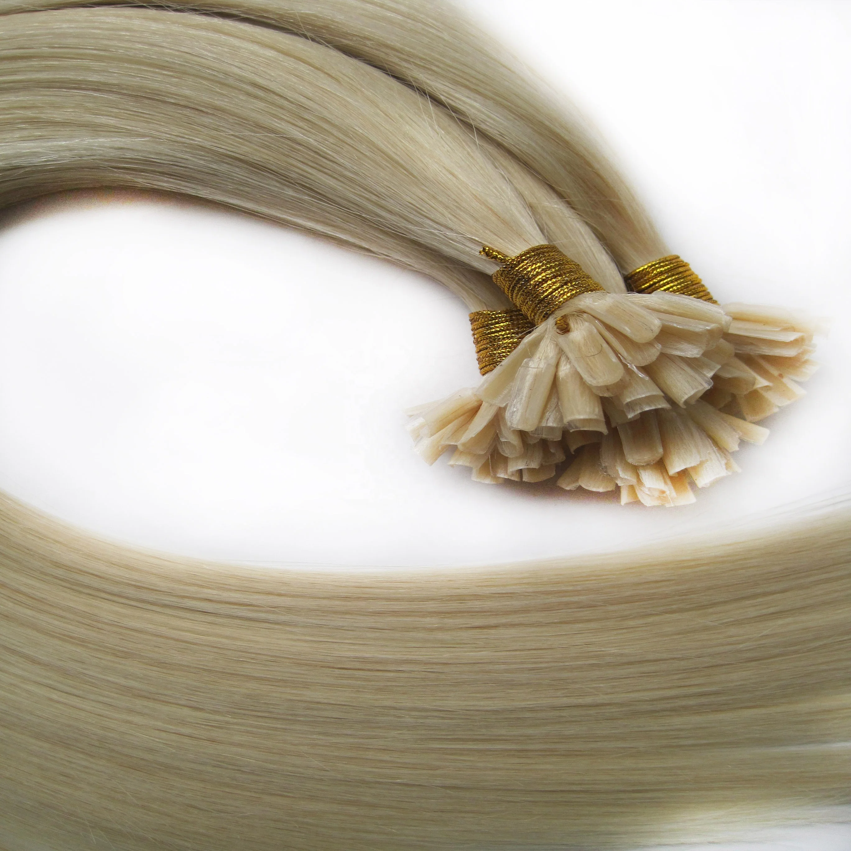 制造商预先保税双重绘制的处女角质层排列的角蛋白 u 提示头发扩展