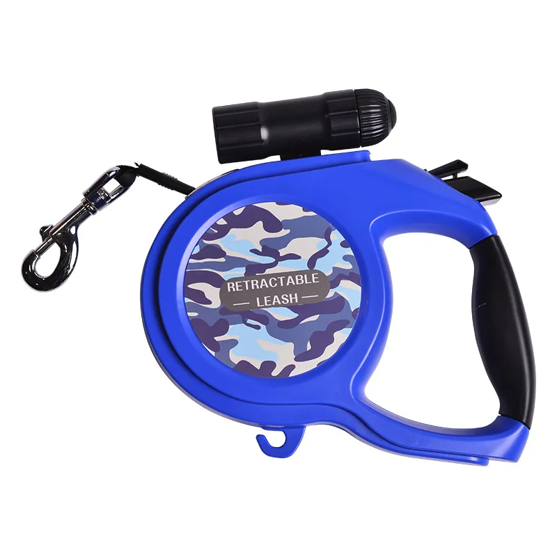 

Wholesale Dog Chain Leash Retractable Rope Pet Training Large Dog Led Lights Automatic Traction Rope, Blue/black