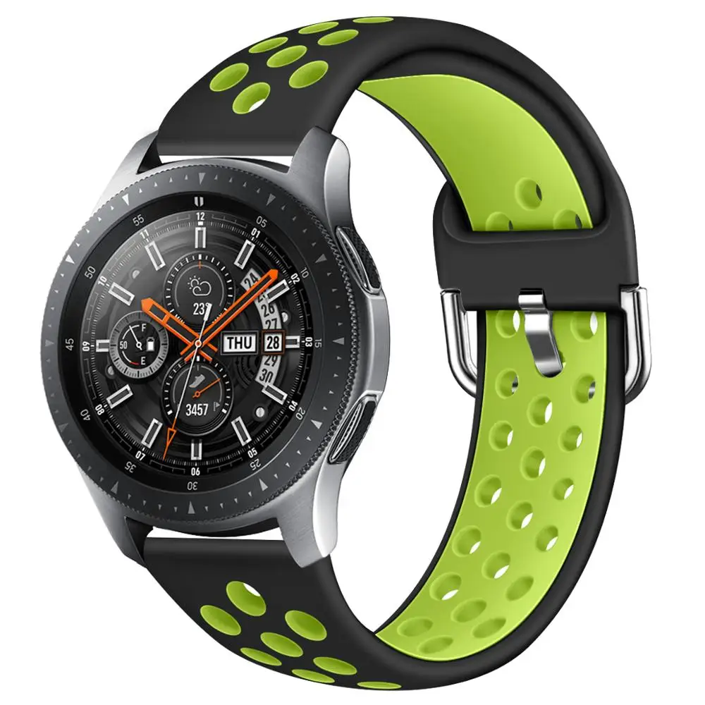 22mm Silicone Replacement Strap Quick-Release Compatible Samsung Gear S3 Frontier/Samsung Galaxy Watch 46mm Smart Watch Bands