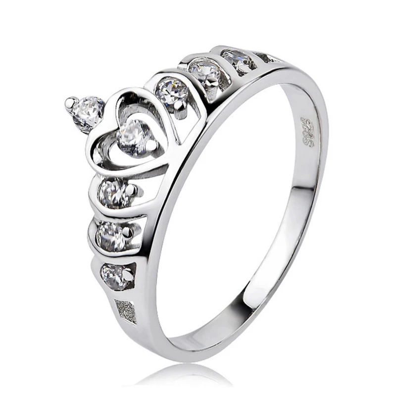 

Crown Ring Princess Tiara Ring 925 Sterling Silver Jewelry In Stock