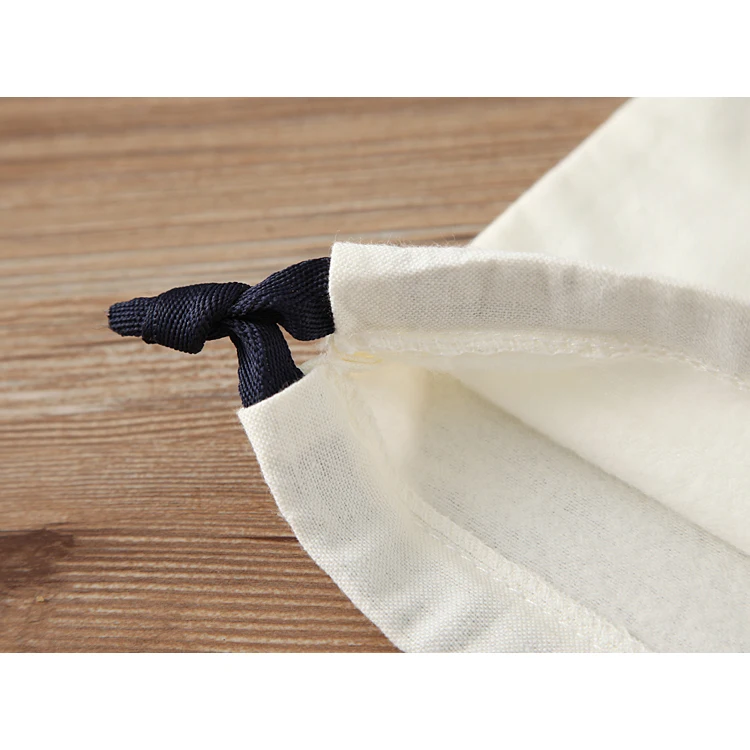 
Wholesale custom drawstring pouches cotton canvas travel dustproof shoe bag with logo 