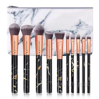 

Banfi 2019 new maquillaje beauty make up brush flat concealer brush set PU bag package 10pcs in 1 set brochas de maquillaje