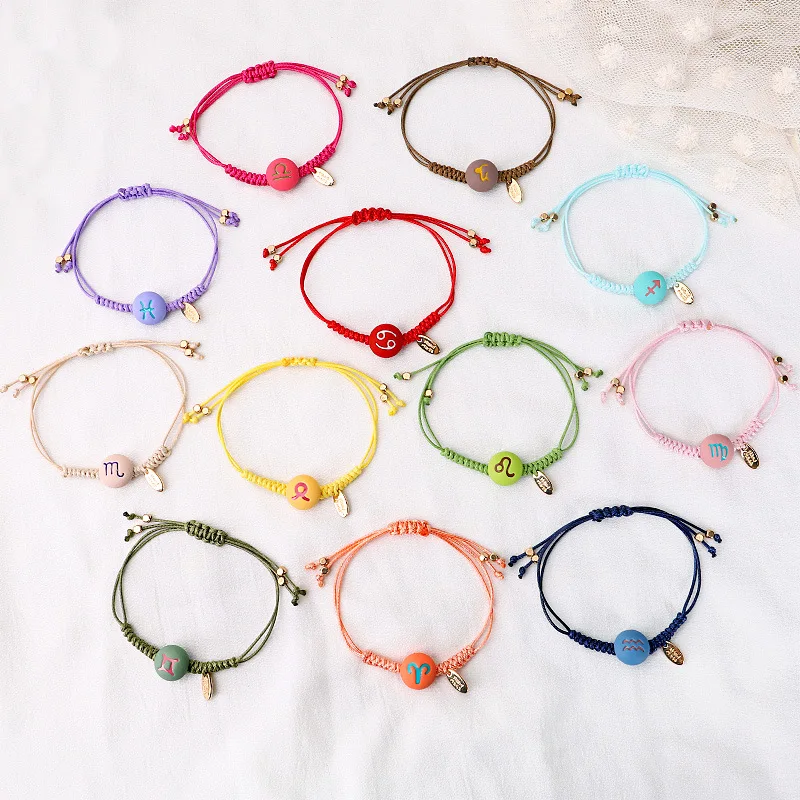 

Fashion bracelet 12 Zodiac bracelet Capricorn Lucky Rope bracelet Bangles For Women Jewelry