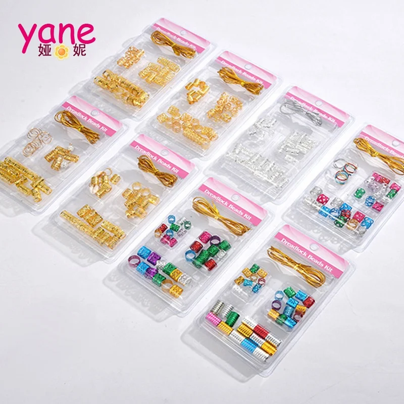 

Popular dreadlocks set about metal hair clasp wig hollow out flower beads