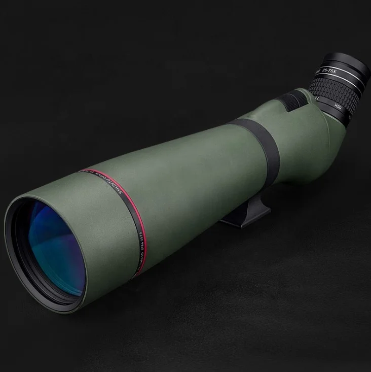 

High Quality Bak4 Prism 25-75x85 ED Super Zoom Monocular Telescope For Hunting Camping Watching Bird, Military green