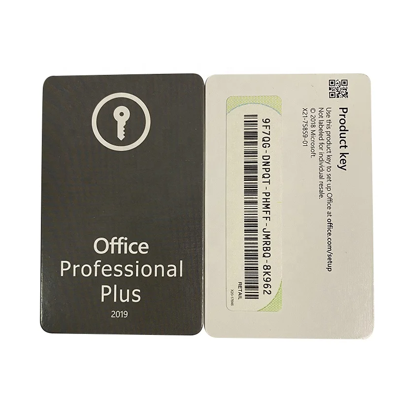 

Microsoft 2019 Professional Key License Free shipping Office 2019 Pro Plus keycard Office 2019