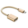 Standard Micro USB OTG Cable for Cellphone Mouse Keyboard USB Flash 15cm Golden