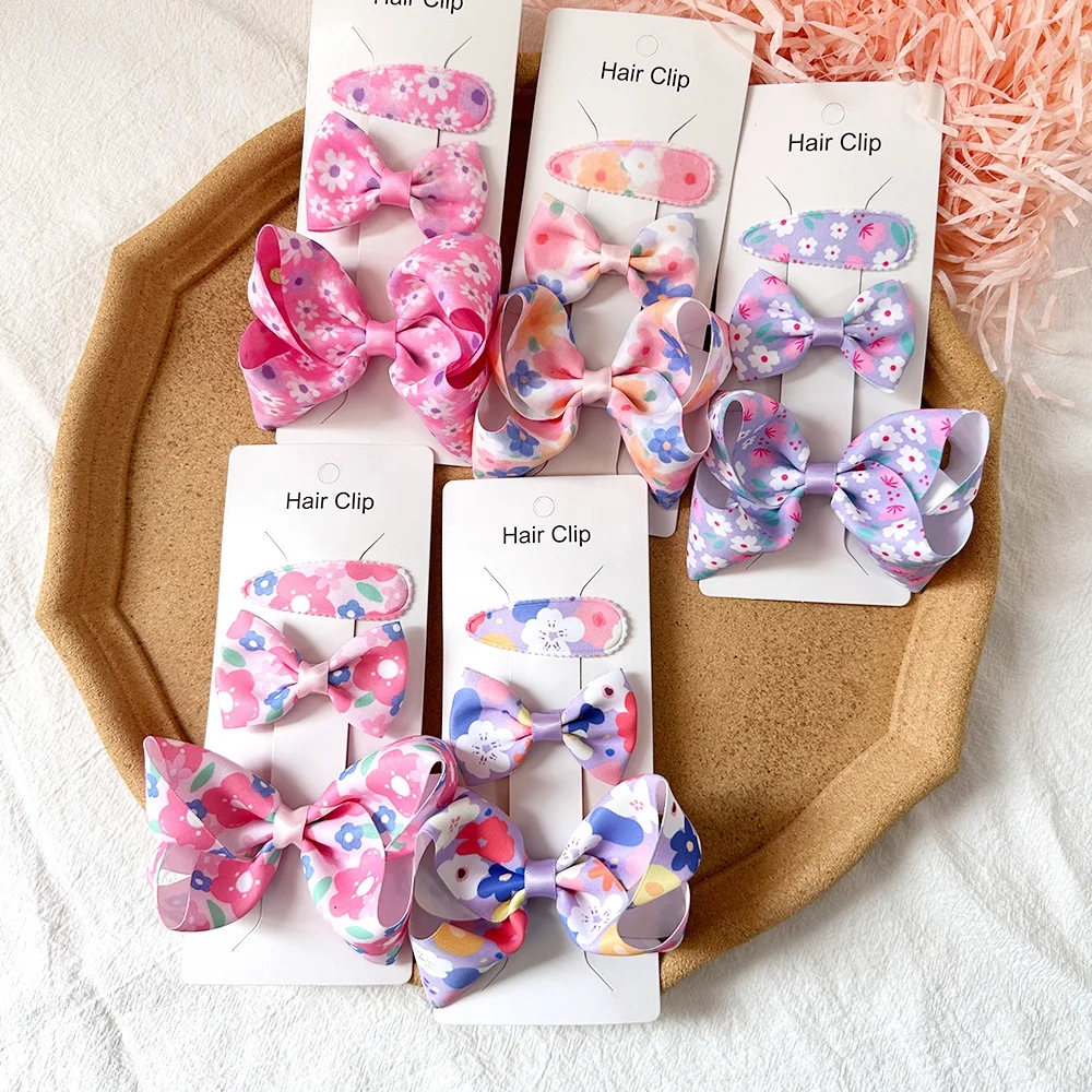 

Wholesale Custom Hair Accessories Toddler Girls Stain Hair Bow for Girls with Clips