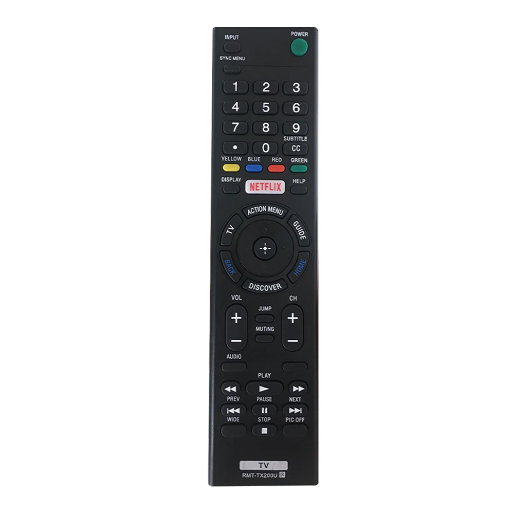 

RMT-TX200U Remote Control for Sony Bravia 4K UHD Smart TV with Netflix Button Fernbedienung Replace RMT-TX300U, Balck or oem