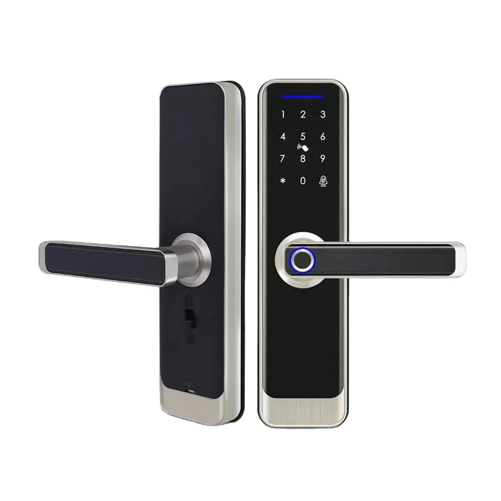 Zemismart Tuya Zigbee Smart Fingerprint Door Lock IC Card Key Password App Remote Unlock with Doorbell Security Mechanical Lock