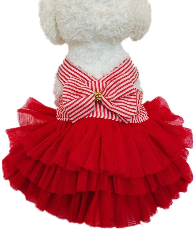 

Dog Coat Dress Puppy Cats Pets Clothes Outfits Cartoon Kyeese Bowtie Pet Puppy For Small Dogs Skirt Dog Clothes