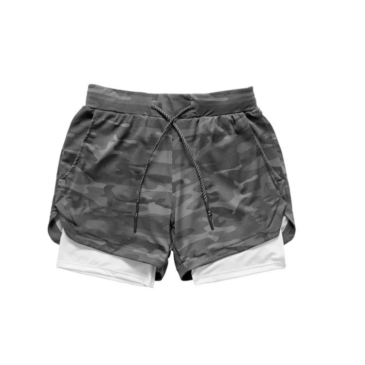 

2021 Summer Running Shorts Men's Sports Shorts Workout Running 2 in 1 Double - Deck Training Gym Shorts With Pockets