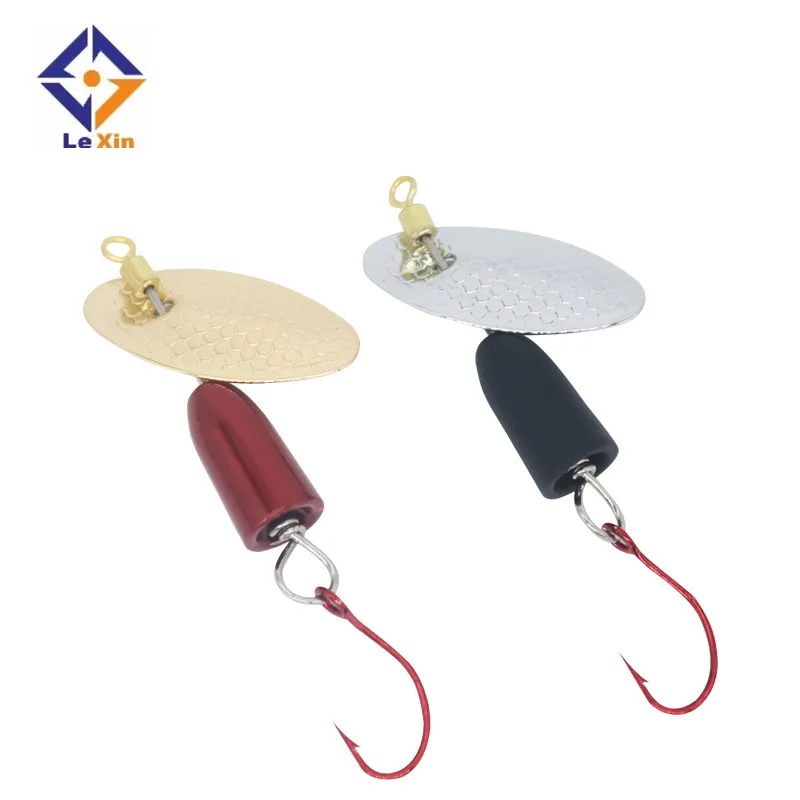 

2.6g 4.8g 6.6g High Quality Flying sequins Wholesale Tungsten steel + copper Spinner Blades For spinning fishing lure, 2 colors