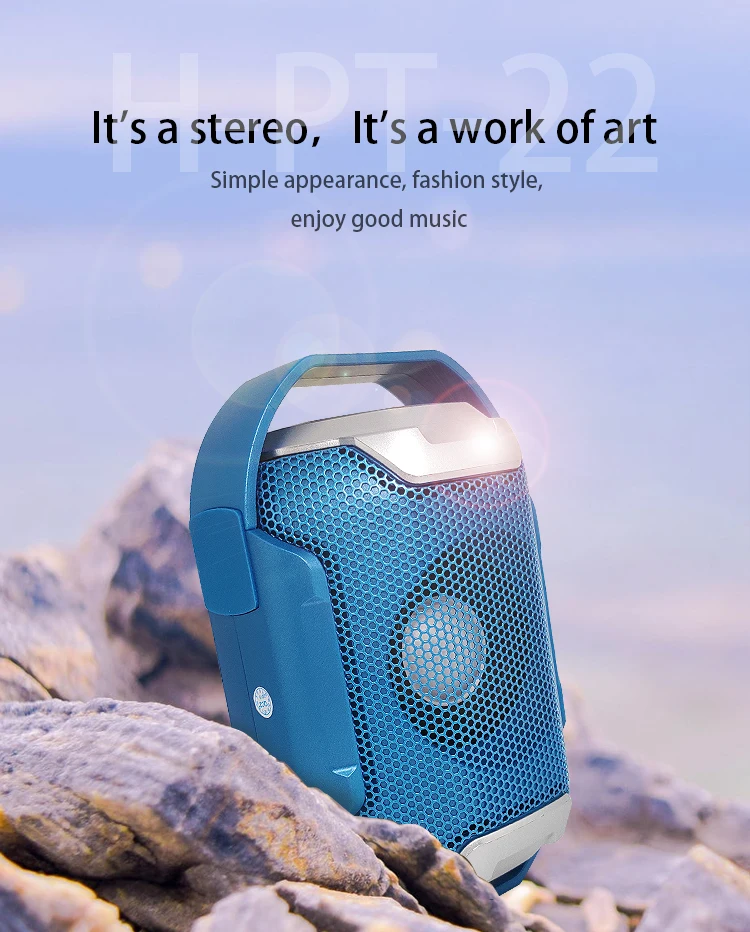 New Design LED Speaker SLC-093 wireless Speaker support BT/USB/TF card/Aux/FM functions Portable Speaker - ANKUX.COM