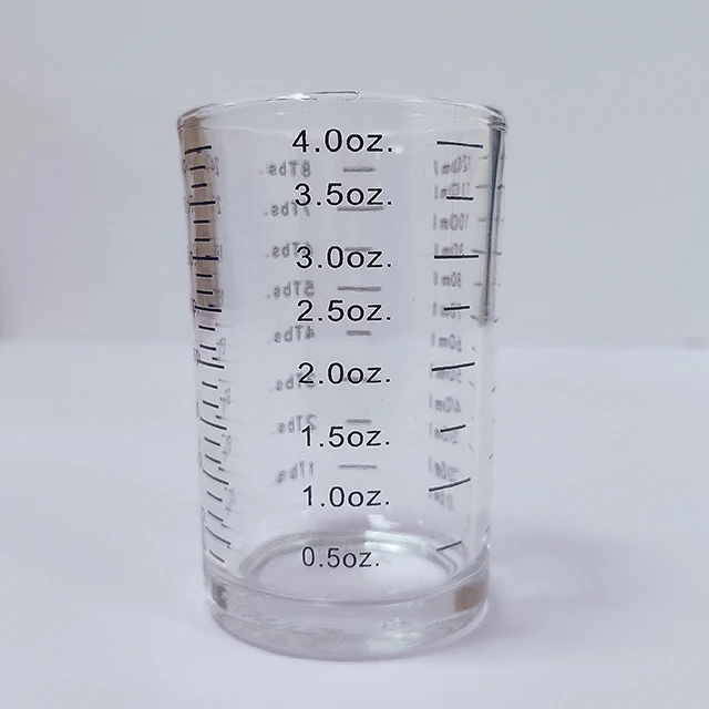 

BCnmviku 120ml 3 oZ Custom Espresso Shot Measuring Glasses Cup Shot Glass Ounces Measuring Cup Liquid Heavy Glass Wine Glass, Transparent clear