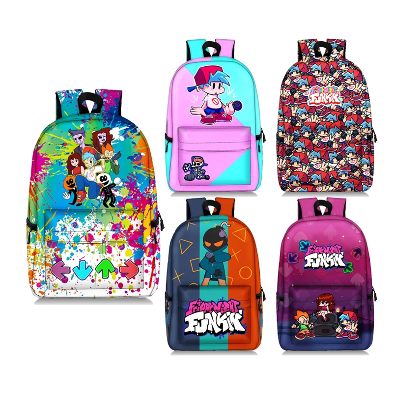 

New Game Character Friday Night Funkin Backpack Kids School Bags for Teenagers Daily Bag Child Bookbag Boys Travel Backpack