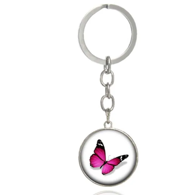 
custom colorful glass photo Crystal KeyChain for Wedding Souvenir 